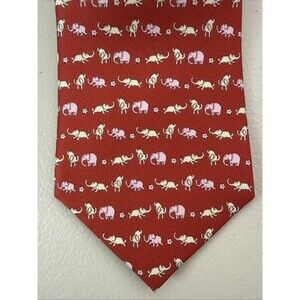 Jim Thompson Dancing Elephant Tie NWT Safari Zoo Jungle Republican Dumbo Trunk